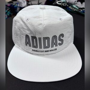 Adidas White Cap with Bold Text